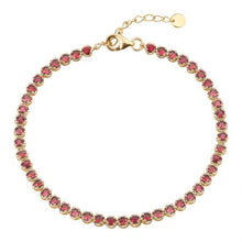 Load image into Gallery viewer, 14K Yellow Gold Ruby Tennis Bracelet
