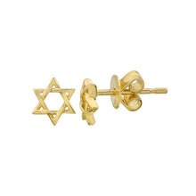 Load image into Gallery viewer, 14K Gold Star of David Mini Stud (Sold As Single)
