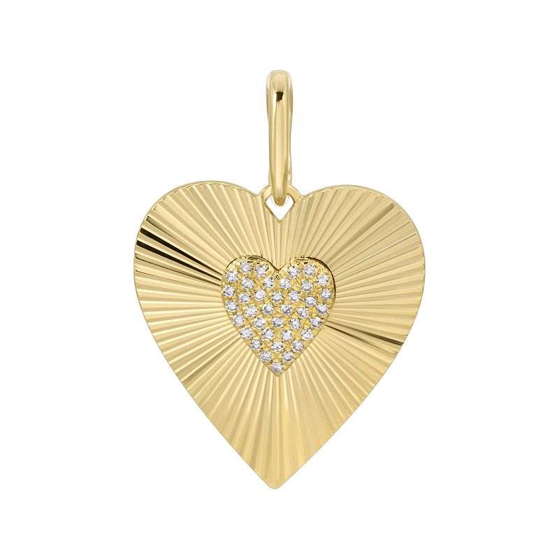 Diamond & 14K Solid discount Gold Pendant Charm