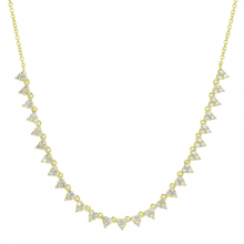 Load image into Gallery viewer, 14K Gold Diamond Triangle Necklace
