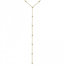 Load image into Gallery viewer, 14K Yellow Gold Diamond Bezel Lariat Necklace
