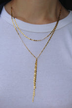 Load image into Gallery viewer, 14K Yellow Gold Double Chain Lariat Necklace
