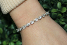 Load image into Gallery viewer, 14K White Gold Pear Baguette Tennis Bracelet
