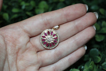 Load image into Gallery viewer, 14K Yellow Gold Ruby Diamond Charm
