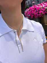 Load image into Gallery viewer, 14K White Gold Lariat Tennis Necklace
