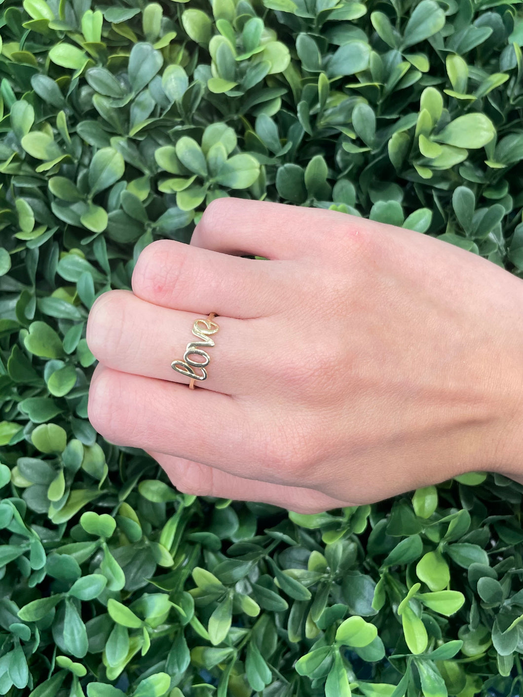 14K Yellow Gold Love Ring