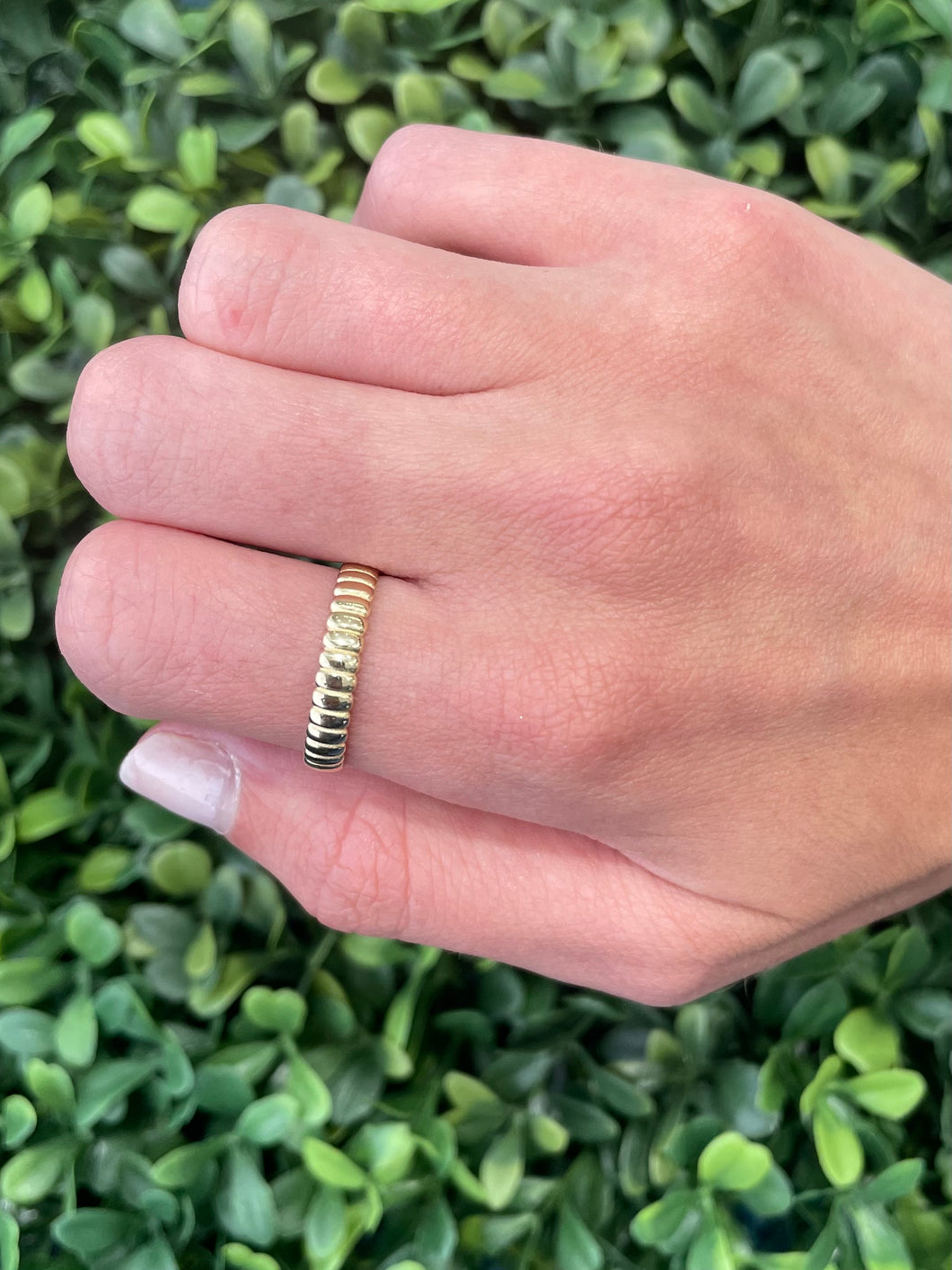 14K Yellow Gold Fluted Ring