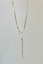 Load image into Gallery viewer, 14K Yellow Gold Double Chain Lariat Necklace
