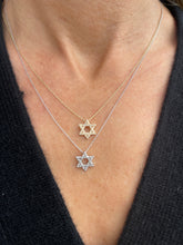 Load image into Gallery viewer, 14K Gold Diamond Star of David Necklace
