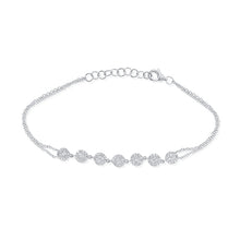 Load image into Gallery viewer, 14k White Gold Diamond Circle Bracelet
