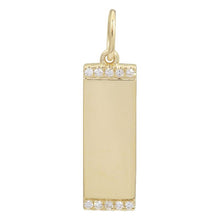 Load image into Gallery viewer, 14K Yellow Gold Diamond Bar Necklace Charm
